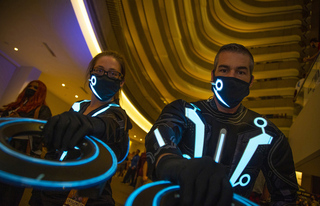 Tron cosplayers at Dragon Con 2021