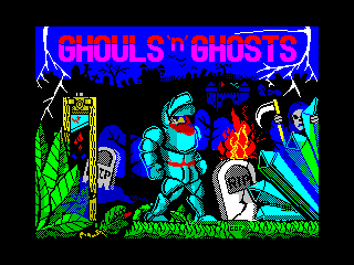 Ghouls 'N Ghosts ZX Spectrum loading screen