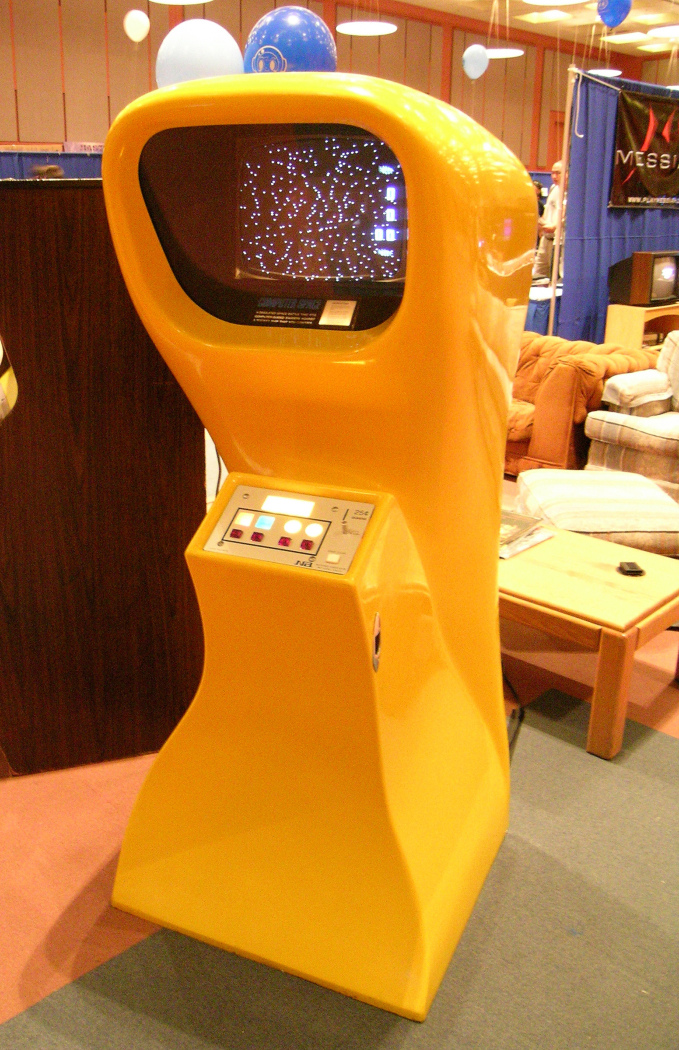 Computer Space arcade cabinet (1 player yellow version)