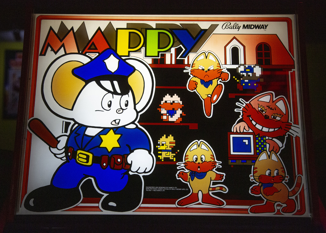 Mappy arcade cabinet - Marquee